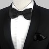 KOOELLE Mens Premium Silky Bowties Tuxedo Solid Colors Bow Ties