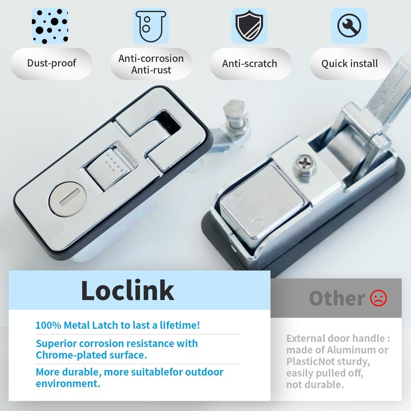 Loclink Compression Latch Lock Marine Grade Zinc Alloy for Boat