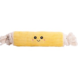Puffy Crew Squeaky Dog Plush Toy, Bakery Bite_Stick Collection, 12", for Various Sized Dogs (Swiss Roll, Large)