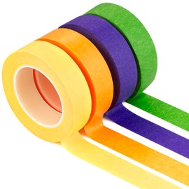XEHAHOSH Upgrade Colored Masking Tape 4 Rolls. Premium Colored Tape Set. Suitable for DIY Supplies, Mark, Shielding Protection. Enhanced Viscosity, Easy to Tear, No Glue Left. 0.65 in x 45 Ft