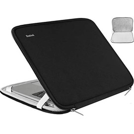 Hsmienk Laptop Sleeve Case 17 Inch, Durable Shockproof Protective Computer Cover Flip Case Briefcase Carrying Bag Case Compatible with 17-17.3 Inch Laptop, Computer, Notebook, Black