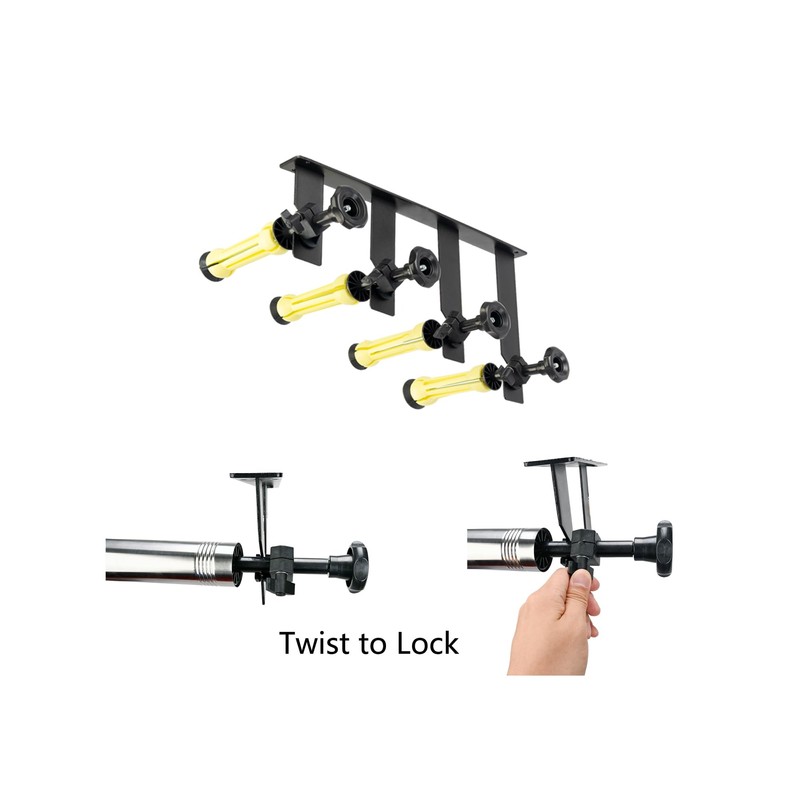 TENBEST Photography Backdrop Roller Support System, 4 Rollers, Wall/Celing/Light Stand