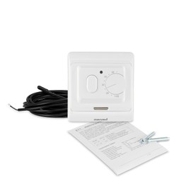 E71 Analogue Thermostat Flush-Mounted Room Controller for Electric Underfloor Heating & NC Actuators Easy Operation