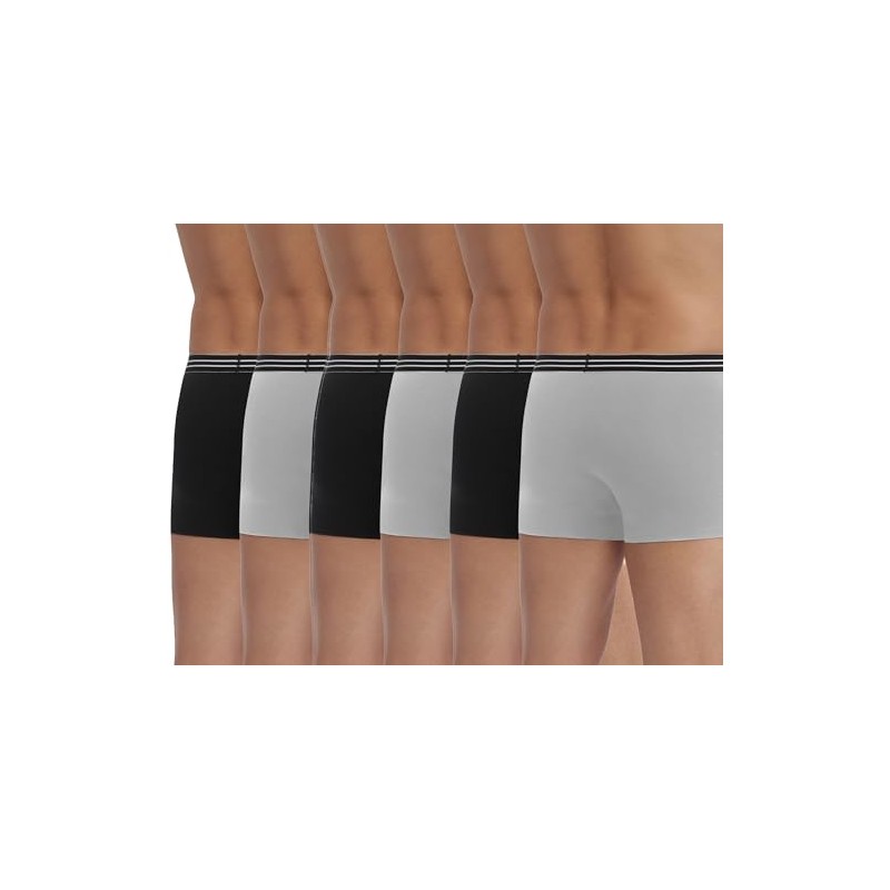 DIM Men's Ecodim Boxer X6 Boy Short, Multicolour Noir/gris 5ZF,