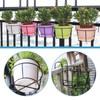 Leoenir 4 Pack Round Hanging Railing Planters - Metal Flower