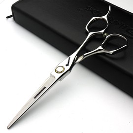 Japan 440C 5.5/6 inch Hair Profession Stylist Bearing Scissors Hair Salon Studio Professional Modeling Tools Cutting Scissors + thinning Scissors (6 inches, 2 Pieces-B)