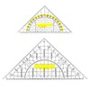 Set Square Large Protractor School - Geo Triangles Set with