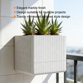 Indoor Self-Watering Planter with Drainage Hole – A Modern-Style Pot for Indoor Plants and Home/Office Decor; Also Makes a Great Small