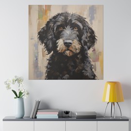 1000 Piece Jigsaw Puzzle Black Labradoodle Dog Challenge Educational Game for Adults Animal Wooden Puzzles Floor Props Kid Gift Unzip Toy Difficult Puzzle Fun Games