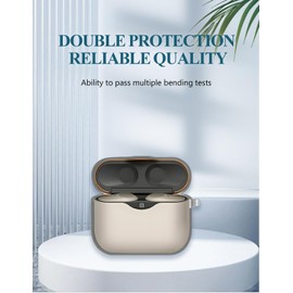 Case Cover for Sony WF-1000XM3 Truly Wireless Earbud Headphones,WUNIAK Clear Soft TPU Protective Cover with Keychain and Cleaner Kit for Women Men Shockproof Skin,Clear