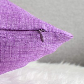 The White Petals Lavender Throw Pillow Cover - (20x20 inch) | Decorative, Washable Cushion Covers for Couch, Sofa, Bedroom, Living Room - Pack of 2