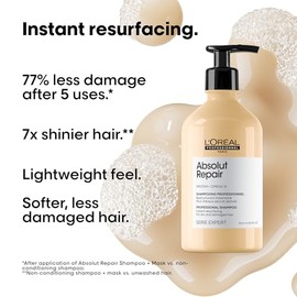 Champ reparador Absolut de LOral Professionnel  Tratamiento Capilar Proteico  Repara daos y proporciona brillo  Con Quinua y Protenas  Para cabello...