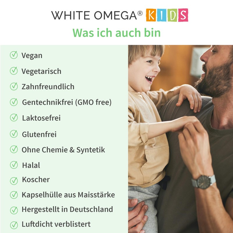 Algae Oil Capsules for Children - Vegan Omega-3 - No
