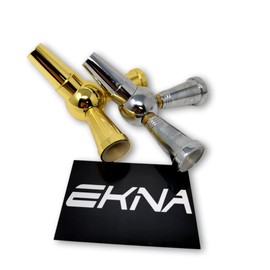 EKNA Shisha Connection Adapter – Set of 2 Hose Connection Shisha – Shisha Hose Adapter – Shisha Adapter Stainless Steel (Set of 2 Silver + Gold)