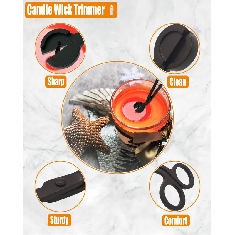 YOUTUOY 5 in1 Candle Accessory Set with Rechargeable Candle Lighter,