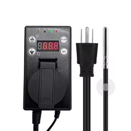 Digital Temperature Controller for Seed Germination, Reptiles, and greenhouses; Supports Heating or Cooling.42-108°F, 15A ,1500W