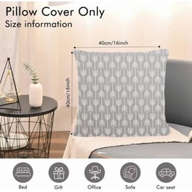 Children's Cushion Cover Decorative Patterned 40 x 40 cm, Baby Toddler Cushion Covers for Prams, Organic Cotton Pillowcase with Zip (1 Pack)