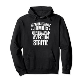 Funny Gift for Woman with A Staffie Pullover Hoodie