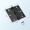 KNOBWELL 10 Pack Matte Black Door Hinges 3.5" X 3.5"