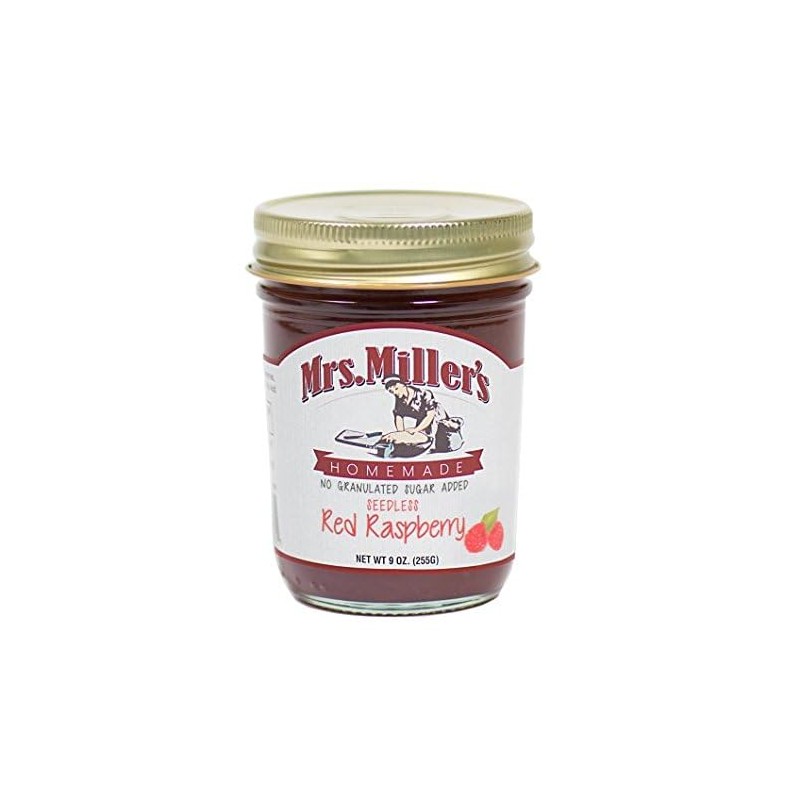 Mrs. Miller's Seedless Red Raspberry Jam 9 Ounce (Pack of