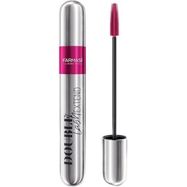 FARMASI Double Lash Extend Mascara, Eyelash Lengthening Applicator, Natural Lengthening and Thickening Effect No Clumping, Buildable, Defining, Curling, 0.41 fl. Oz / 12 ml (Black)