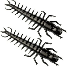 PA Lures 2.25"" Black Soft Plastic Hellgrammite 8 Pack