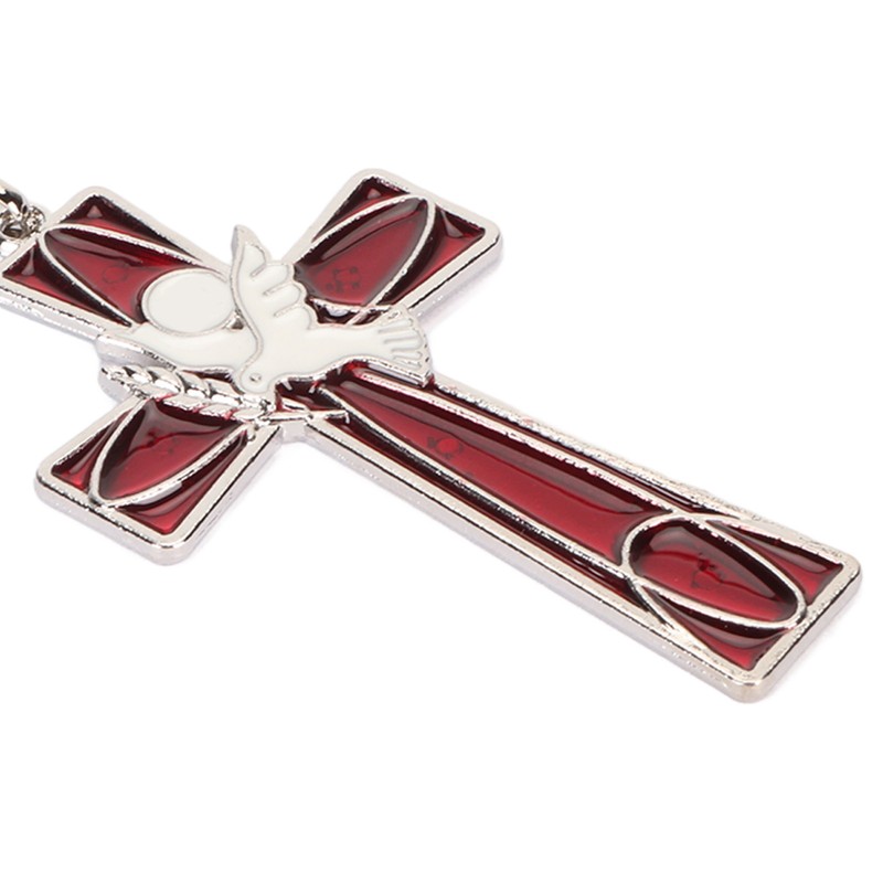Cross Keychain Peace Bird Vibrant Colors Strong Alloy Skin Friendly