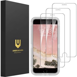 UNBREAKcable UNBREAKcable Schutzfolie fr iPhone SE 2020/ SE 2022, iPhone 8/7/6/6s Panzerfolie [3 Stck], 9H H?rte Schutzglas, 2.5D Displayschutzfolie [Anti-Bl?schen, Anti-Kratzer, leicht anzubringen]