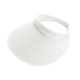 Chyuxinda Sun Visors Wide Brimmed Sun Hat Golf Tennis Cap with Sun Visor Baseball Cap Adjustable Peaked Cap for Men and Women, White