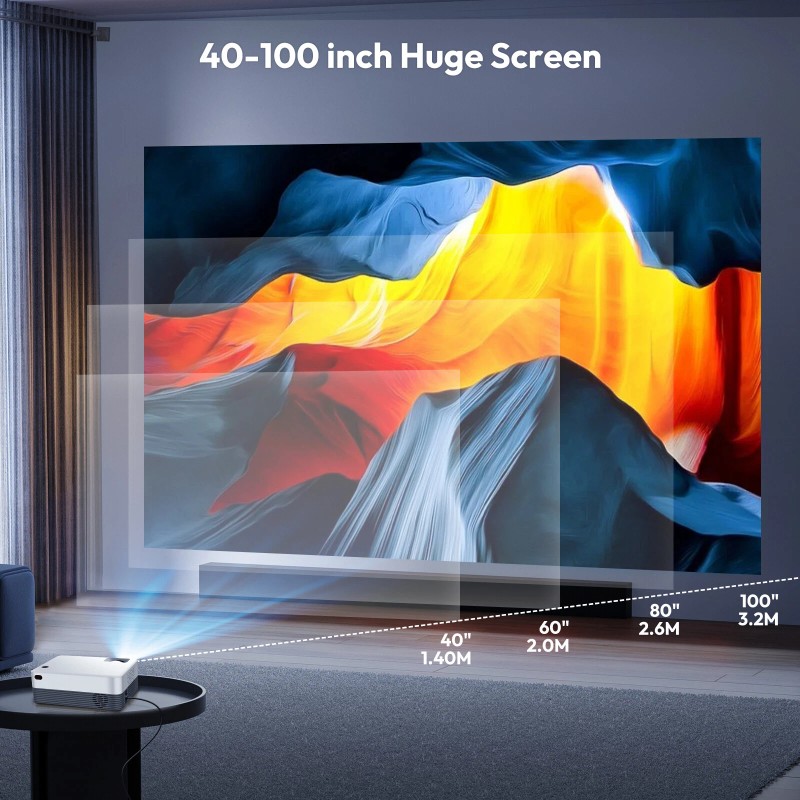 XGODY Mini Portable Smart Projector 4K LED Android 5G WIFI