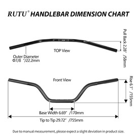 RUTU 7/8" Dirt Bike Handlebars with Aluminum Reinforced Motrocycle Handguards, Foam Chest Protection Pad, All-Round Protection for CRF YZF KXF KLX RMZ Pit Dirt Bike Motocross ATV Quad - Titanium&Black