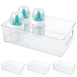 YeeBeny Baby Bottle Organizer, Plastic Storage Center for Baby Bottles and Food Jars - Baby Bottle Organizer for Cabinet, Perfect Organizer for Kitchen Cabinet, Pantry, and Refrigerator (3 pcs)