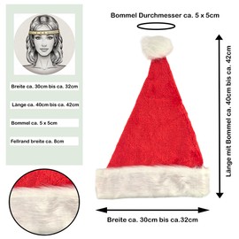 Ciffre Set of 2 Christmas Hats Santa Hat Classic Simple Sexy Plush Edge X6