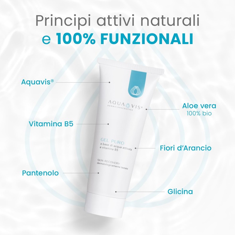 Aquavis® Pure Regenerating Soothing Gel with Aquavis, Panthenol, 100% Organic