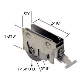 CRL 1-1/4" Stainless Steel Sliding Glass Door Roller With 5/8" Wide Housing for International Doors - D1778