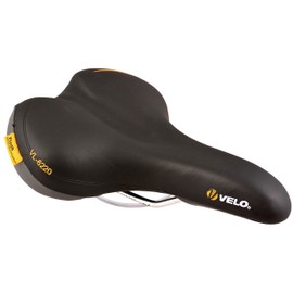 VELO VL-6220 Plush Saddle, Equipped with Grip Bar, Black