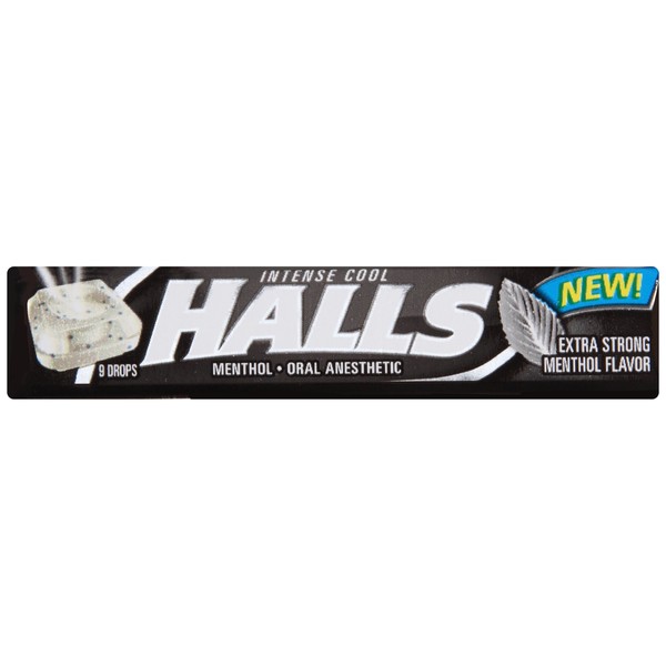 HALLS Relief Max Strength Extra Strong Menthol Throat Drops, 20