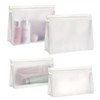 EupHHonycs 4 Pack Leakproof Clear Toiletry bags Cosmetic Bag, Quart