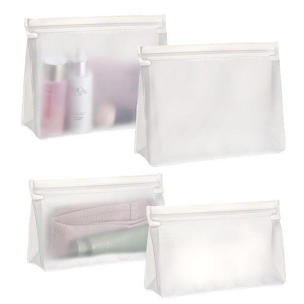EupHHonycs 4 Pack Leakproof Clear Toiletry bags Cosmetic Bag, Quart
