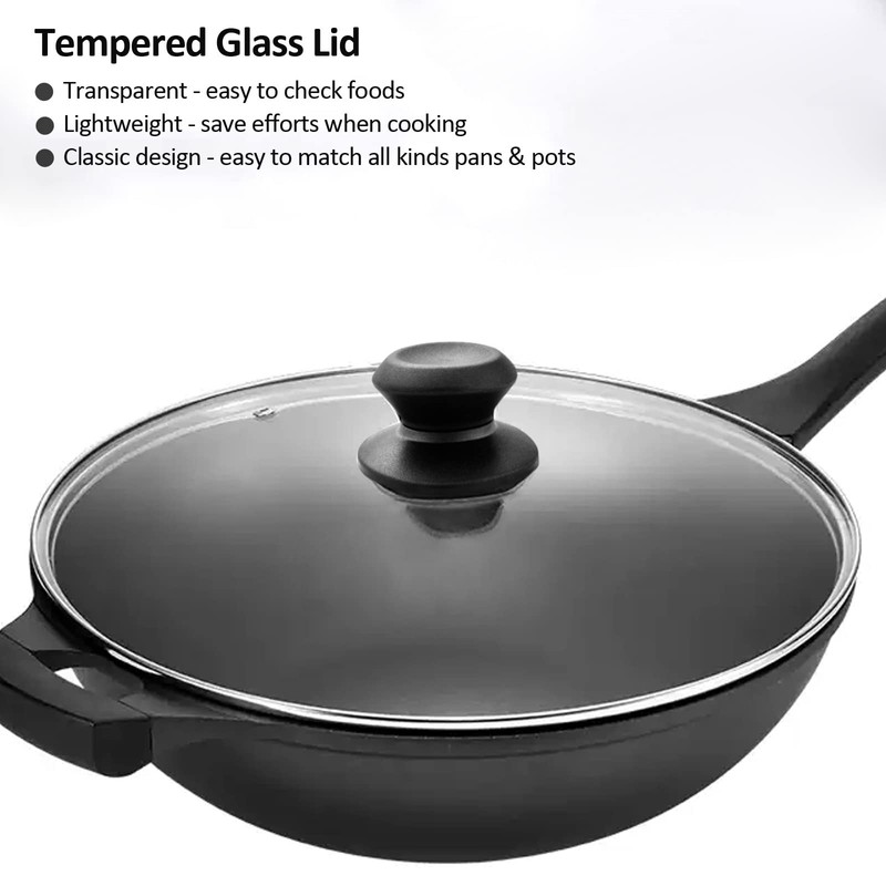 Glass Lid for 10.25 in Frying Pan, Tempered Replacement Top