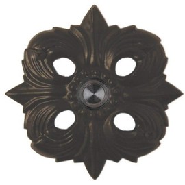 Waterwood Solid Brass Avalon Doorbell in Black - Wired & Illuminated Push Button from Environmentally Friendly Recycled Material