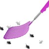 Plastic Telescopic Fly Swatter, Stainless Steel Telescopic Rod Bezel, Mosquito