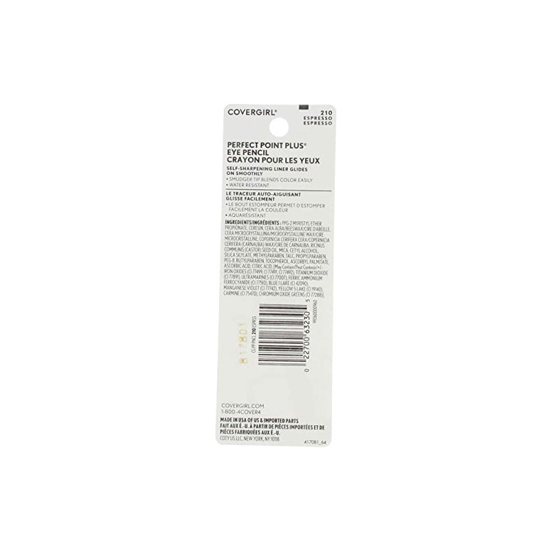 Cover Girl 63230 210espsso Espresso Perfect Point Eyeliner Pencil