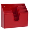 Acrimet Horizontal Triple File Folder Holder Organizer, Open Top Desktop