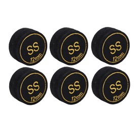 6pcs Pool Billiard Cue Tips 12mm Billiard Pool Cues Tips Light Weight Pool Cue Tips Replacement for Home Club SS