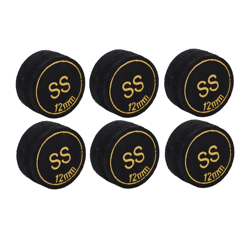 6pcs Pool Billiard Cue Tips 12mm Billiard Pool Cues Tips