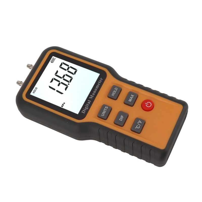 Engine Digital Manometer Differential Gauge High Precision Dual Port HVAC