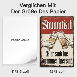 Putuo Decor Stammtisch Sign - Hier sind die, die immer hier sind - Vintage Tin Sign for Bars & Stammtisches