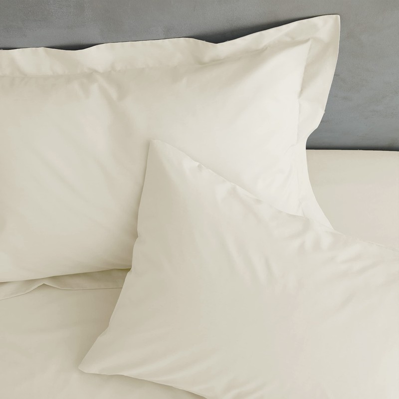 Catherine Lansfield Easy Iron Percale Oxford Pillowcase Pair Cream