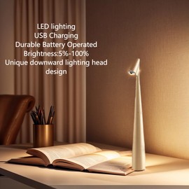 Fluxora Rechargeable Desk Lamp, Cordless Metal Table Light with 3 Brightness Levels, Portable Gold Night Light for Indoor Outdoor, Baby Bedside Gift